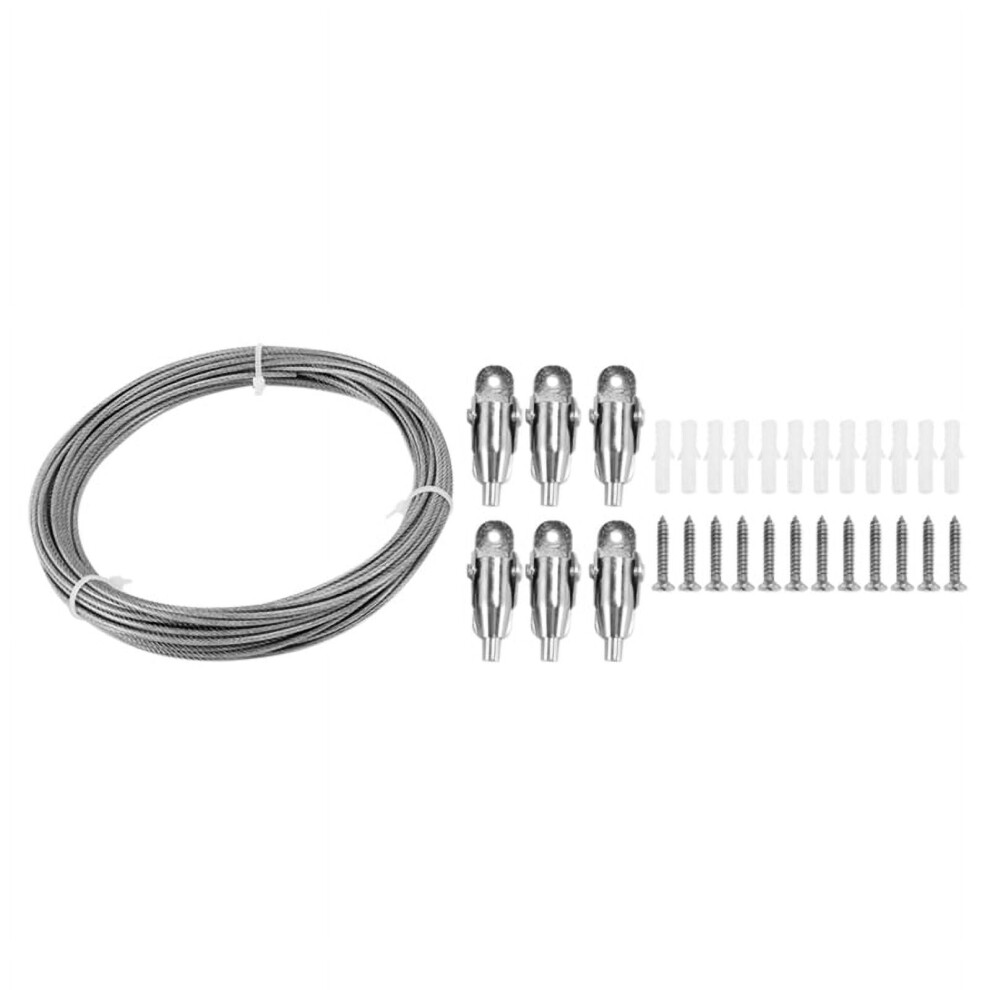 10M Stainless Steel Wire Rope Pvc Coated Steel Cable Adjustable Curtain Rope Lamp Suspension Picture Wire For Hanging 9138057696387
