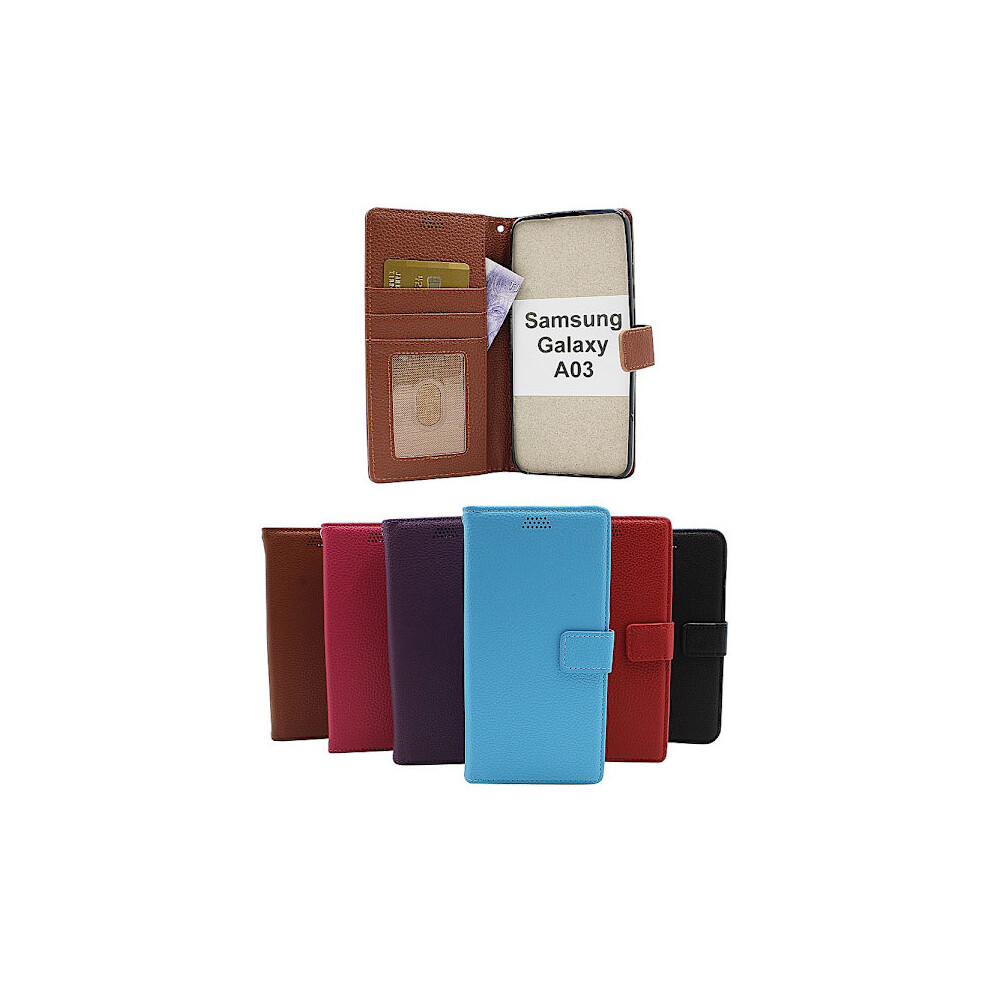 New Standcase Wallet Compatible With Samsung Galaxy A03 (A035g/Ds) Black 9138057695861