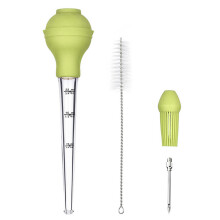 4Pcs Turkey Baster Tool - Food Grade Turkey Roasting Tool with Cleaning Brush, Cooking Accessory for Thanksgiving Party