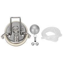 Homebrew Carbonation Keg Lid with Beer Tube, Stainless Steel Lid Brewing Accessory Floating Ball for Kegland Kegs