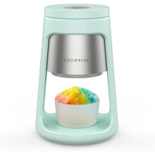 CROWNFUL Shaved Ice Machine with 2 Ice Cups, compatible with cone syrup kits, for snowballs, frozen cocktails & DIY treats at home