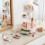 Living And Home Tabletop Rotating Cosmetic Storage Organiser, Pink 2