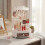 Living And Home Tabletop Rotating Cosmetic Storage Organiser, White 2