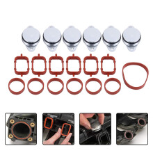 Swirl Flap Blanking Kit 33mm with Intake Manifold Gaskets for E46 E39 E60 E65 320D 330D 520D 525D 530D 730D