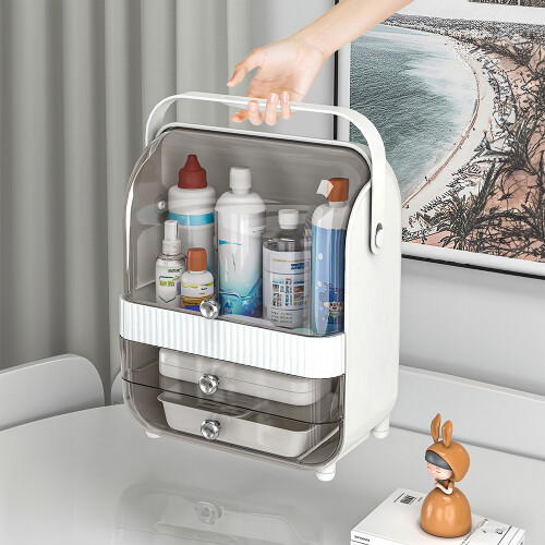 Living And Home Tabletop Cosmetic Storage Organiser, White 1
