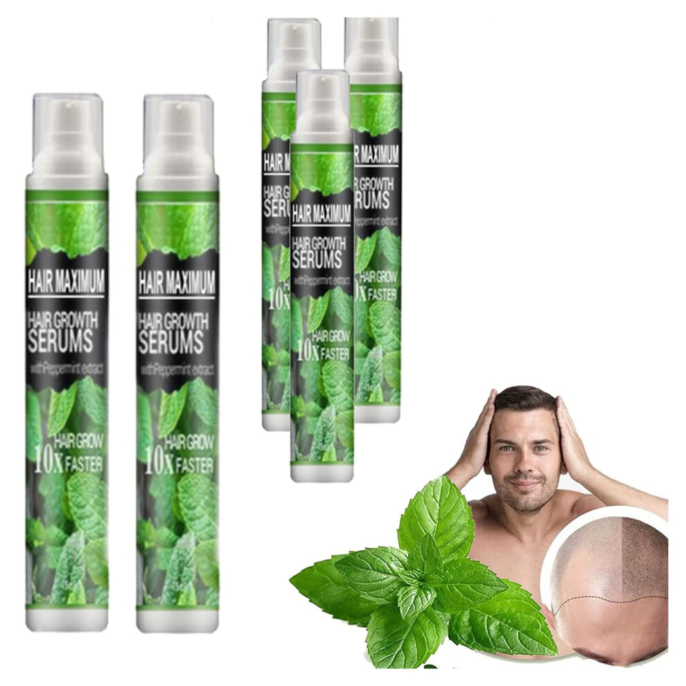 (5pcs) Natural Herbal Hair Growth Spray 10ml, Ginger Extract Essence for Postpartum Hair Loss Treatment