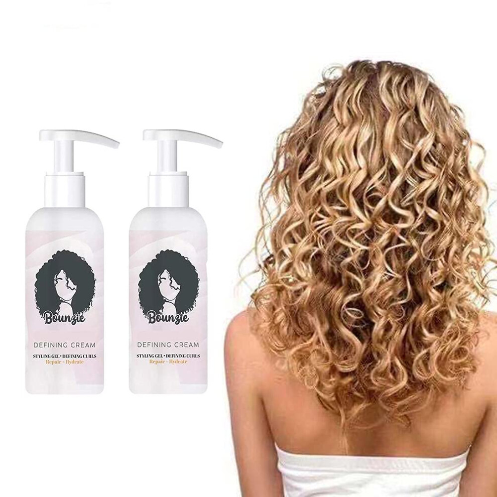 Cream Curl Defining With Frizz Control And Volume Boost For Wavy And Curly Hair, 2 Pack