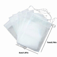 200pcs Spice Bags for Cooking, Compatible with LGL 5*7cm, Reusable Drawstring Tea Bags, Nonwoven Disposable Infusion Bags