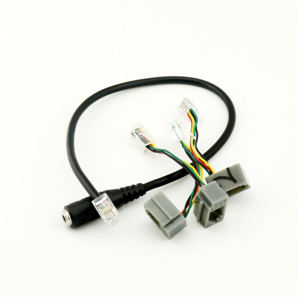 For 10Pcs 3.5Mm Female Jack To 4P4c Rj9 Male Headset Phone Audio Adapter Converter Cable 30Cm 9138057700435