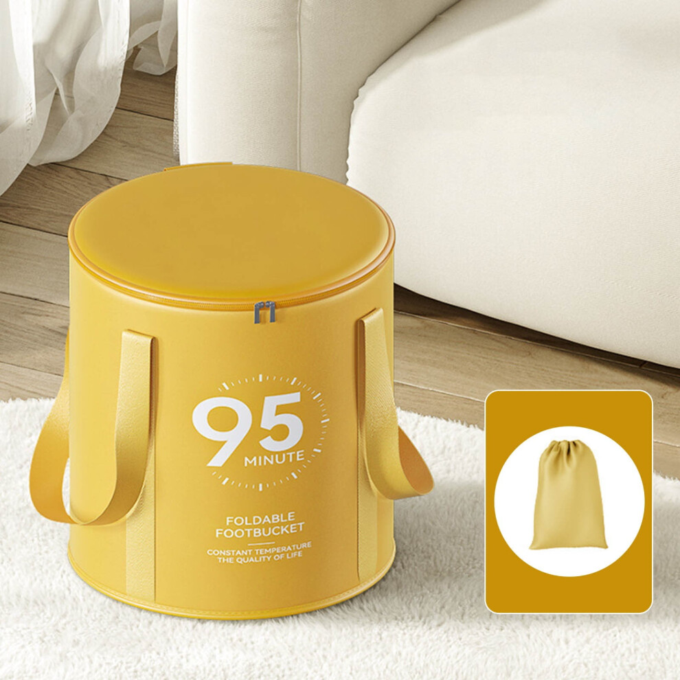 Wjsxc Portable, Convenient, Foldable Foot Bucket, Portable, Constant Temperature Foot Bag, Foot Bath Bag For Household Use Yellow 9138057700909