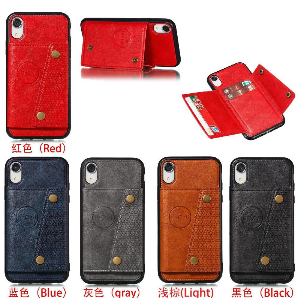Wallet Case For Compatible With Iphone X/Xs Card Holder Buit In Iron Shockproof Protective Wallet Case Kickstand 9138057702019