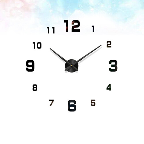 1 Set Wall Mount Clock Silent Wall Clock Acrylic Wall Clock Modern DIY Wall Clock without Battery 2