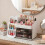 Living And Home Modern Multi-Compartment Cosmetic Storage Organiser with Drawers, White 2