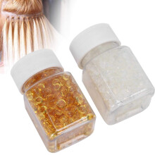 Keratin Glue for Hair Extensions Pellets Hot Fusion Bond Granules Beads Salon Grade 2 Bottles 100g