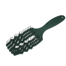 Detangling Hair Brush with Wide Paddle Design for All Hair Types Wet and Dry Dark Green