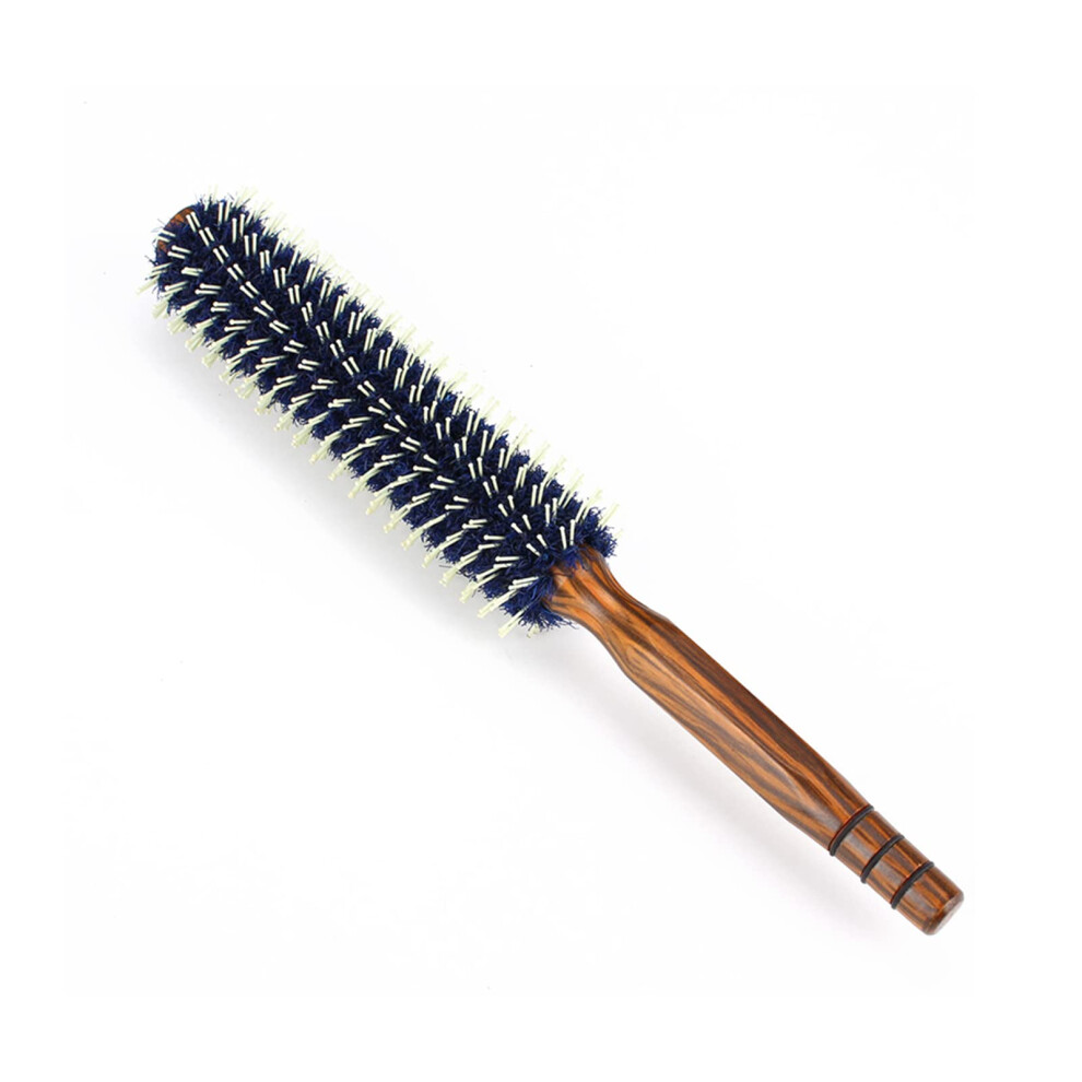 Round Hair Brush for Volume and Curls with Wooden Handle, Small Barrel Blow Dry Brush 4.2cm