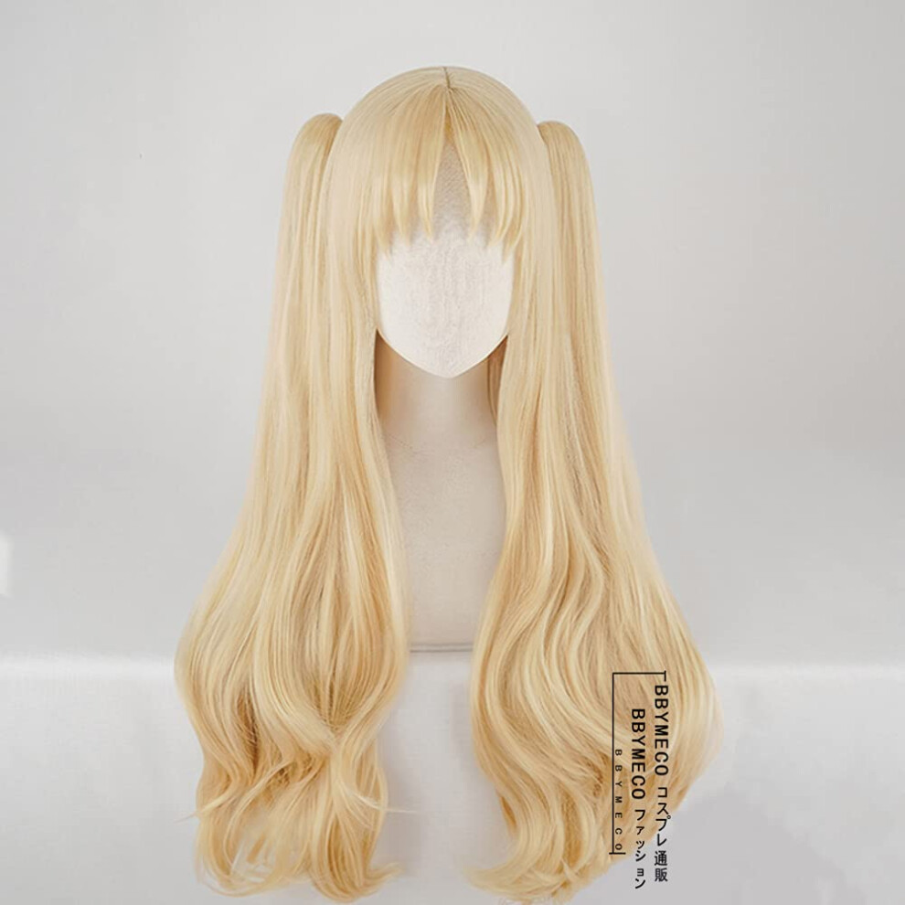 Unisex Ereshkigal Anime Cosplay Wig Long Blonde Heat Resistant Fiber With Wig Cap For Halloween