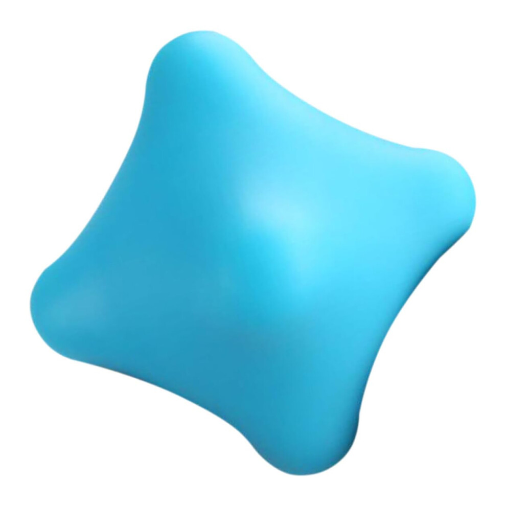 Blue Silicone Massage Ball For Neck And Foot Muscle Relief, Handheld Fascia Roller, Medium For Home Travel