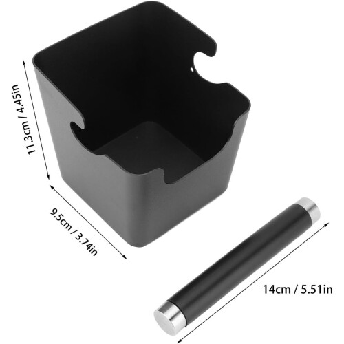 Coffee Knock Box Stainless Steel Space Saving Espresso Grounds Container for Home Office Use 2