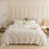 Duvet Cover Set with Button Closure, 4 Piece Solid White Bedding for All Seasons 1