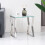 (Silver Leg+Clear Glass) Nested Coffee Table Set of 2, Stackable Side Tables 11