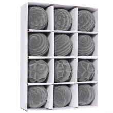 12PCS Grey 6cm Christmas Tree Ornaments Baubles Set with Festive Colorful Design for Events