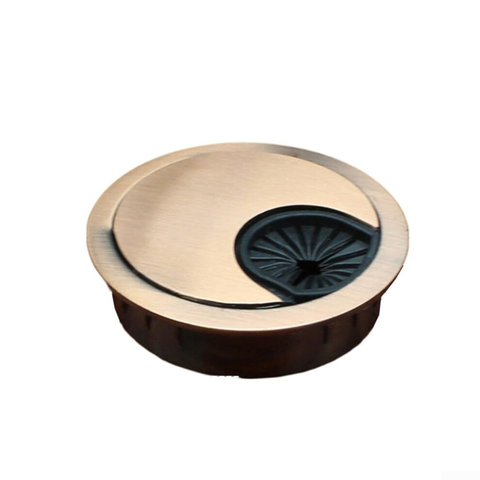 53Mm Metal Desk Cable Grommet 2 Pcs Round Zinc Alloy Hole Cover For Neat Desktop Organization Red Bronze 9044945167078