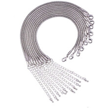 10pcs 7.5 Inch Snake Charm Bracelet Chain, Adjustable Silver Snake Chain Extender with Lobster Clasp for Jewelry Making, Compatible with European