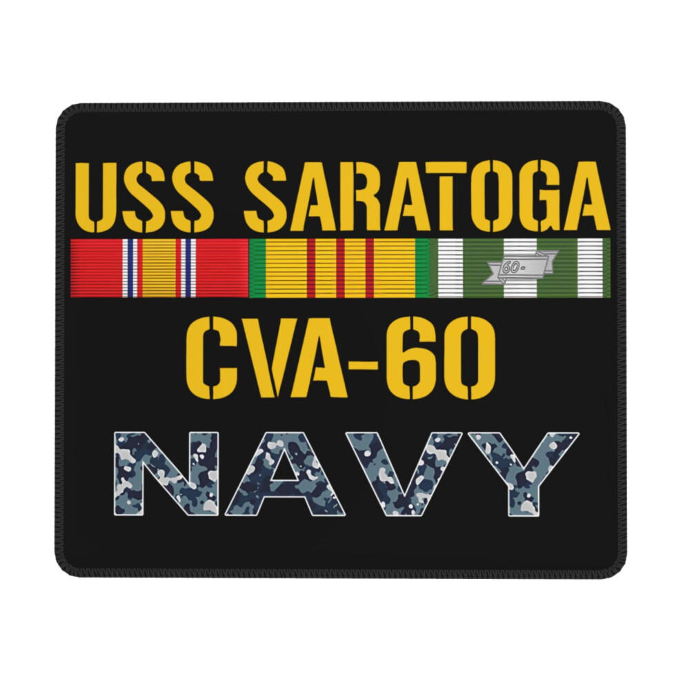 Uss Saratoga (Cv-60) Rubber Lock Edge Mouse Pad, Office Desk Pad, Writing Pad, Multi Code Game Pad Mouse Pads For Computers Laptop Mouse Mouse Pad 9104899313911