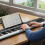 88-Key Digital Piano Folding Semi-Weighted Keyboard MIDI Bluetooth 9