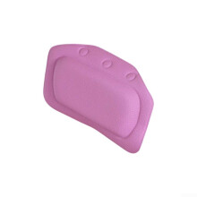 Bath Pillow with Strong Suction Cups for Neck and Back Support in Tub or Spa (Purple)