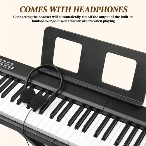 88 Key Full Size Semi-Weighted Keyboards Digital Piano w/ MIDI Bluetooth 2