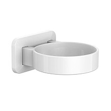 Punch Wall Mounted Hair Dryer Holder with Space Saving Design for Bathroom (White2)