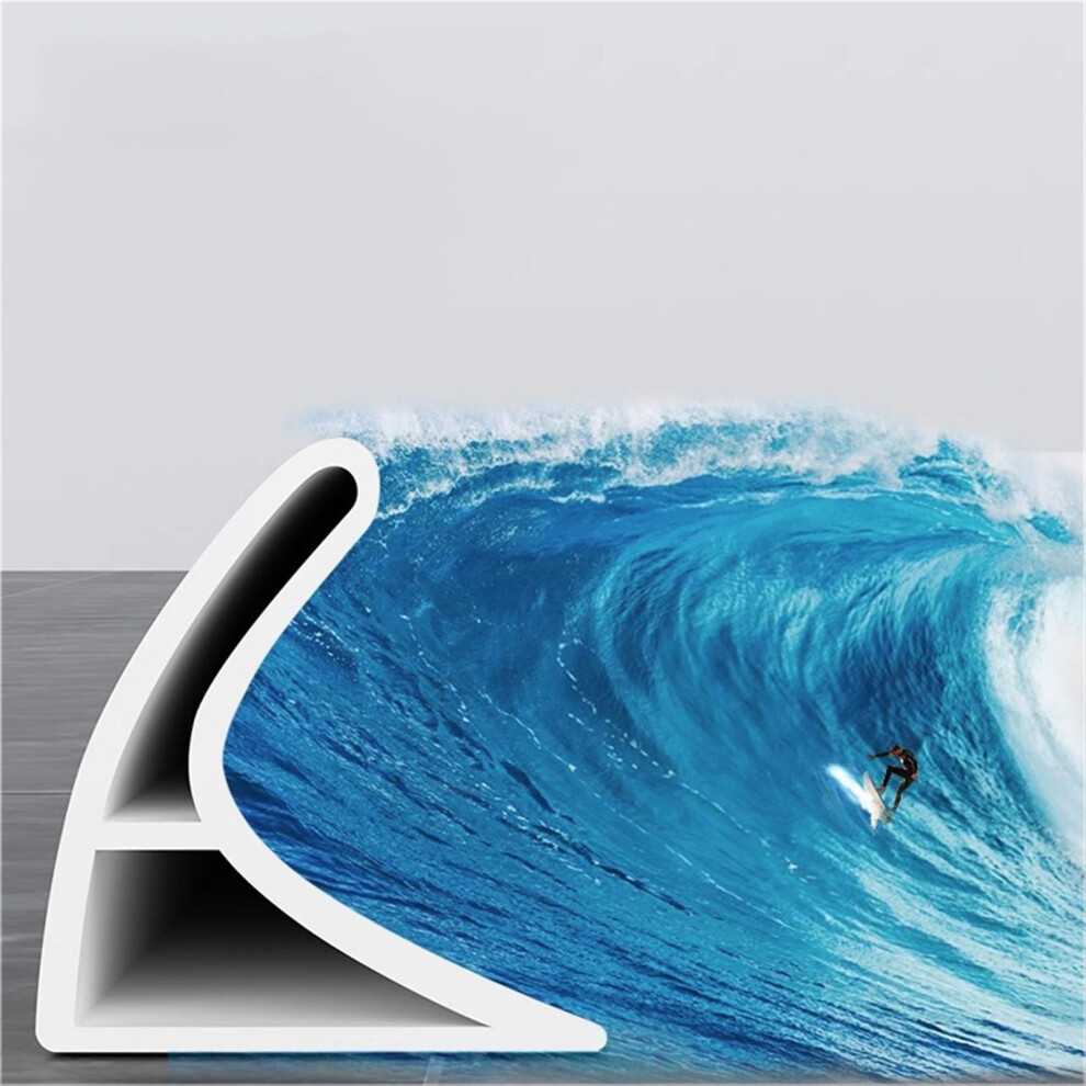 Collapsible Shower Threshold Water Dam 1.77In Barrier For Wet Dry Separation, 5.2Ft 9365369266865