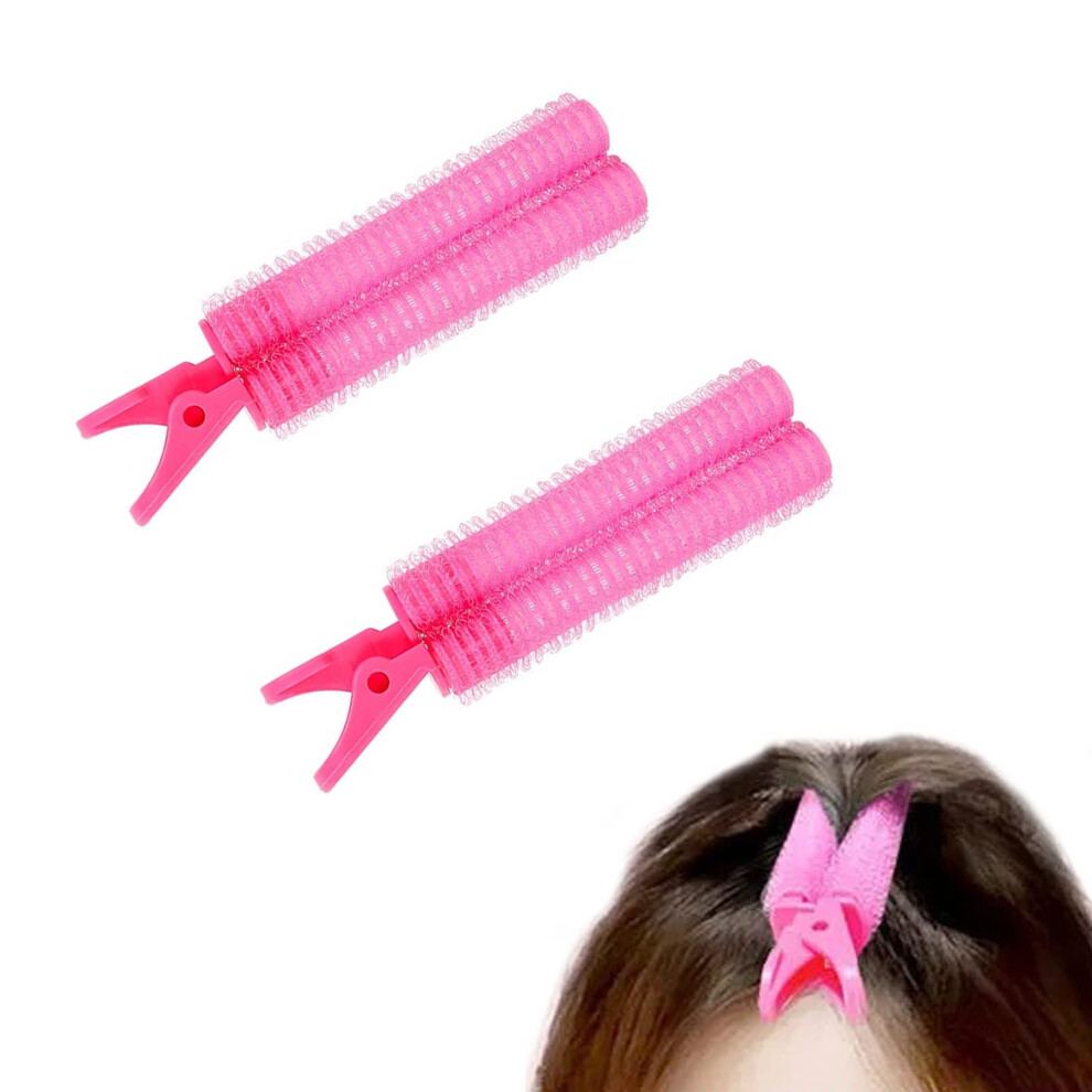 Red Hair Curlers With Bangs Curling Clip, Quick Volume Boost Fluffy Hair Root Styler For Women,