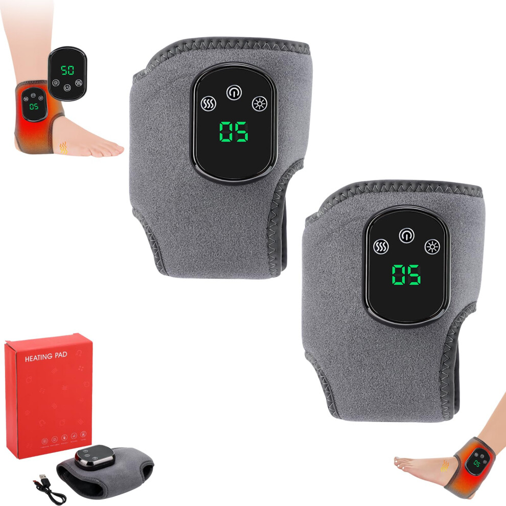 Foot Massager for Neuropathy Relief with Triple Method Massage, 5 Heat Levels, Adjustable Speed, 2pcs