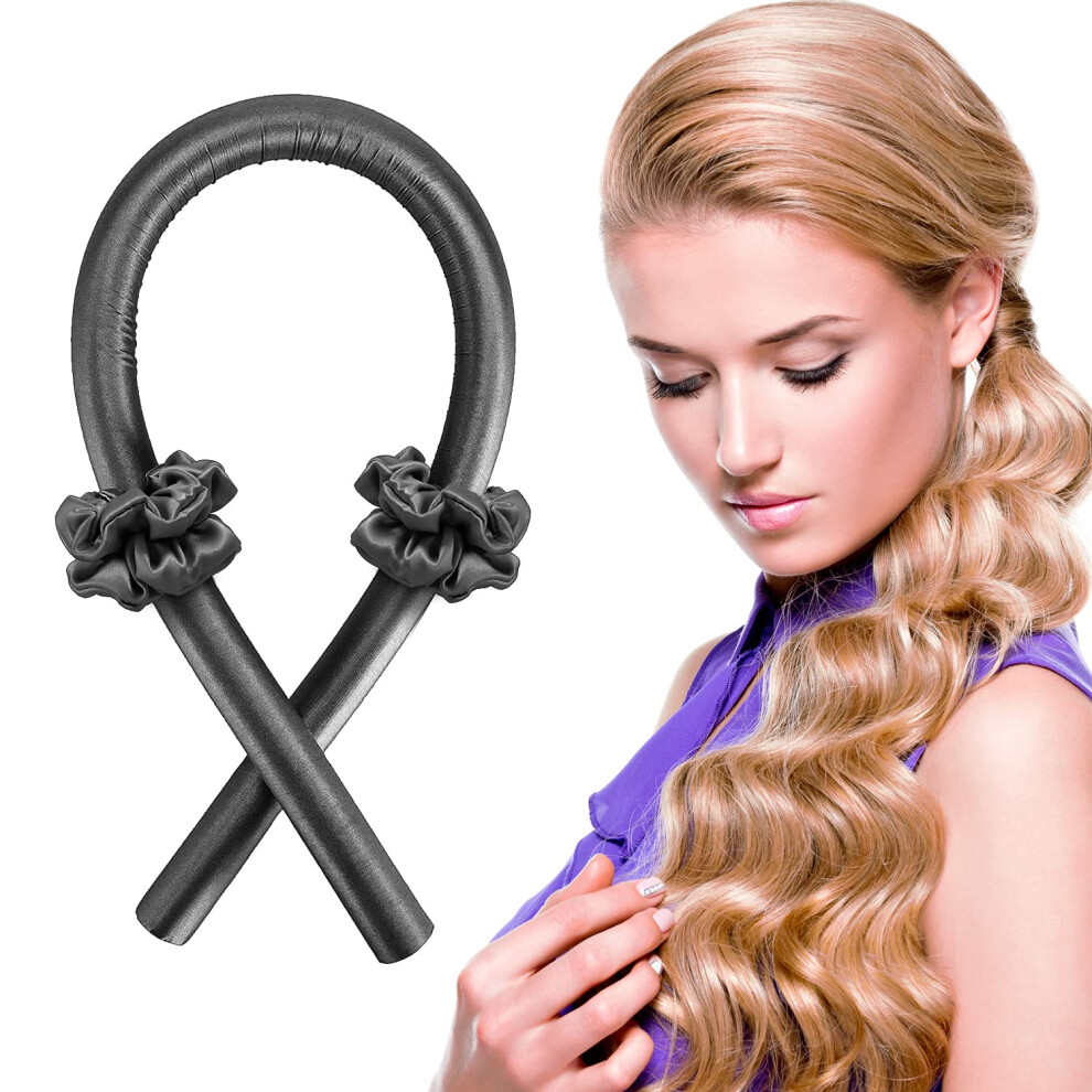 Heatless Curling Rod Headband 100% Silk Hair Curler for Long Hair with AntiFrizz Overnight Styling
