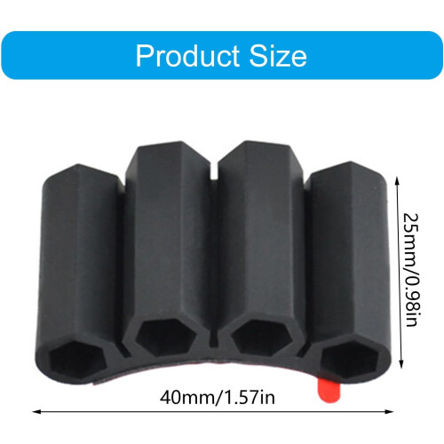Drill Bit Holder with Adhesive Mount, Elastic Organizer for Power Drill, Quick Bit Access, 1 Pack 1