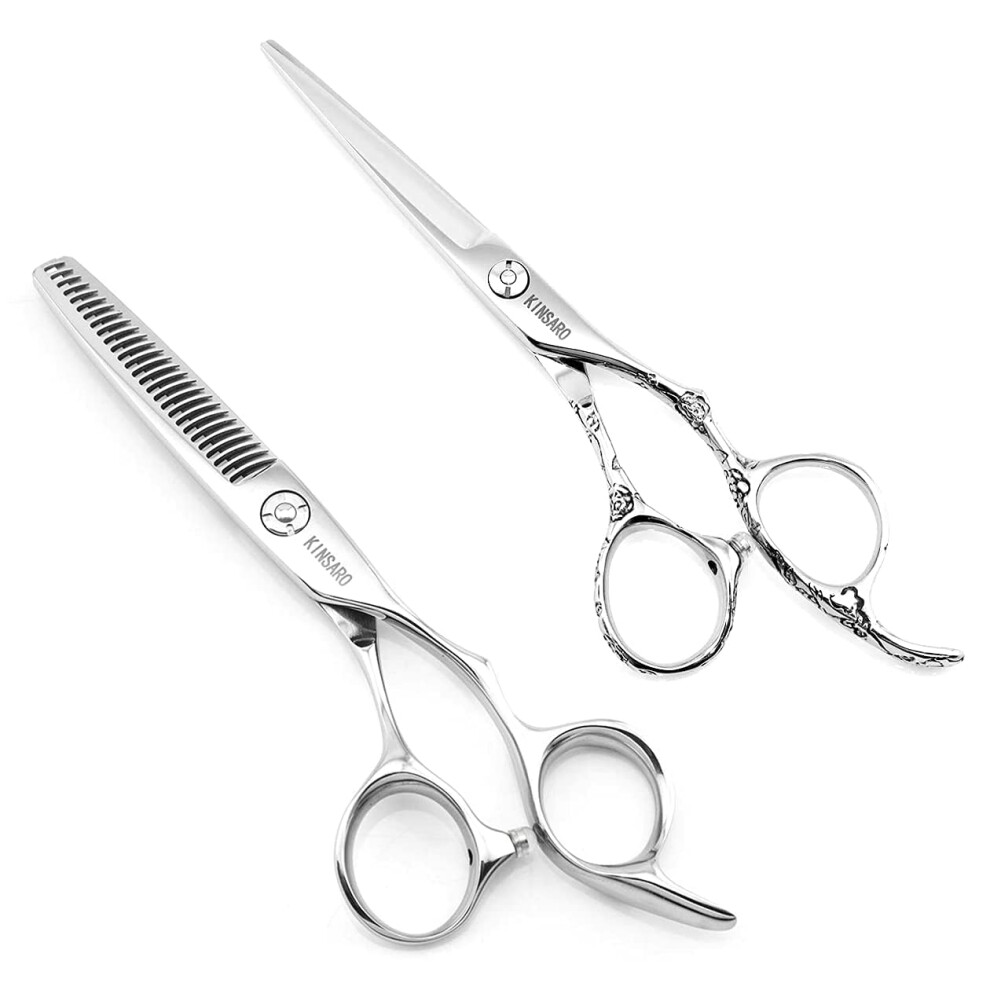 Professional Hair Cutting Scissors Set 440C Stainless Steel 5.5in and 5.75in Thinning Shears