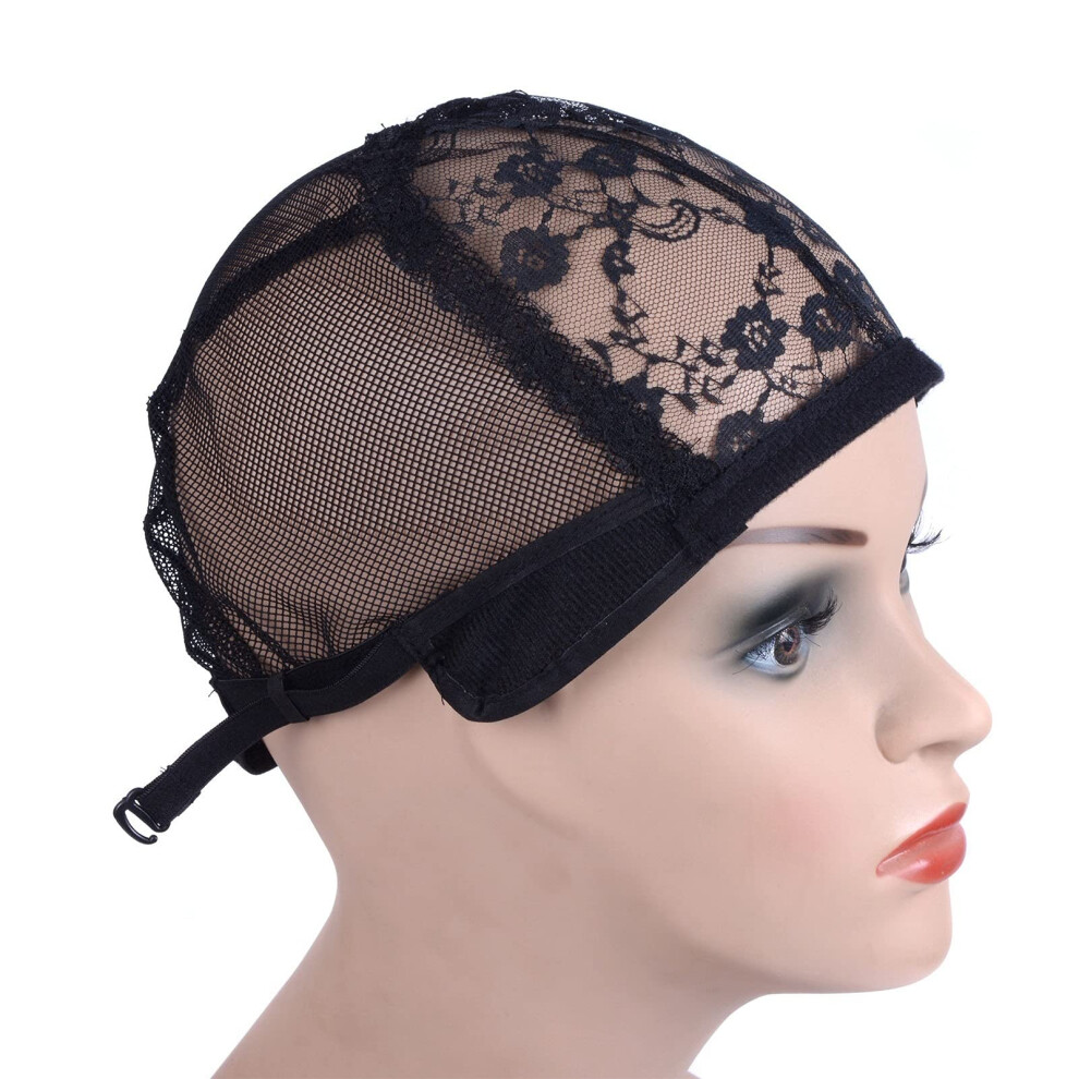 Unisex Black Nylon Wig Cap 5 Pack For Long Hair With Secure Twolayer Hold And Comfortable Elastic Fit