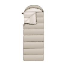 Camping Sleeping Bag Waterproof Warm 4 Season for Adults Lightweight Cotton Lining Off White