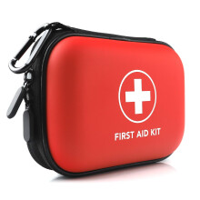 First Aid Kit 100 Piece WaterResistant Hard Shell for Travel, Camping, Hiking, Home, Car