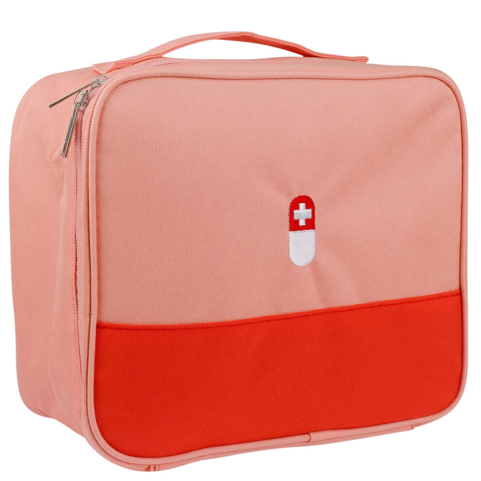 Pink First Aid Kit Empty Medical Organizer Bag For Travel Hiking Camping Cycling,