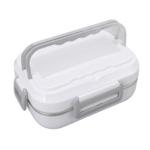 Elektrische Lunchbox 1,5L aus Edelstahl für Auto/Zuhause mit 40W Weißer EU-Stecker
