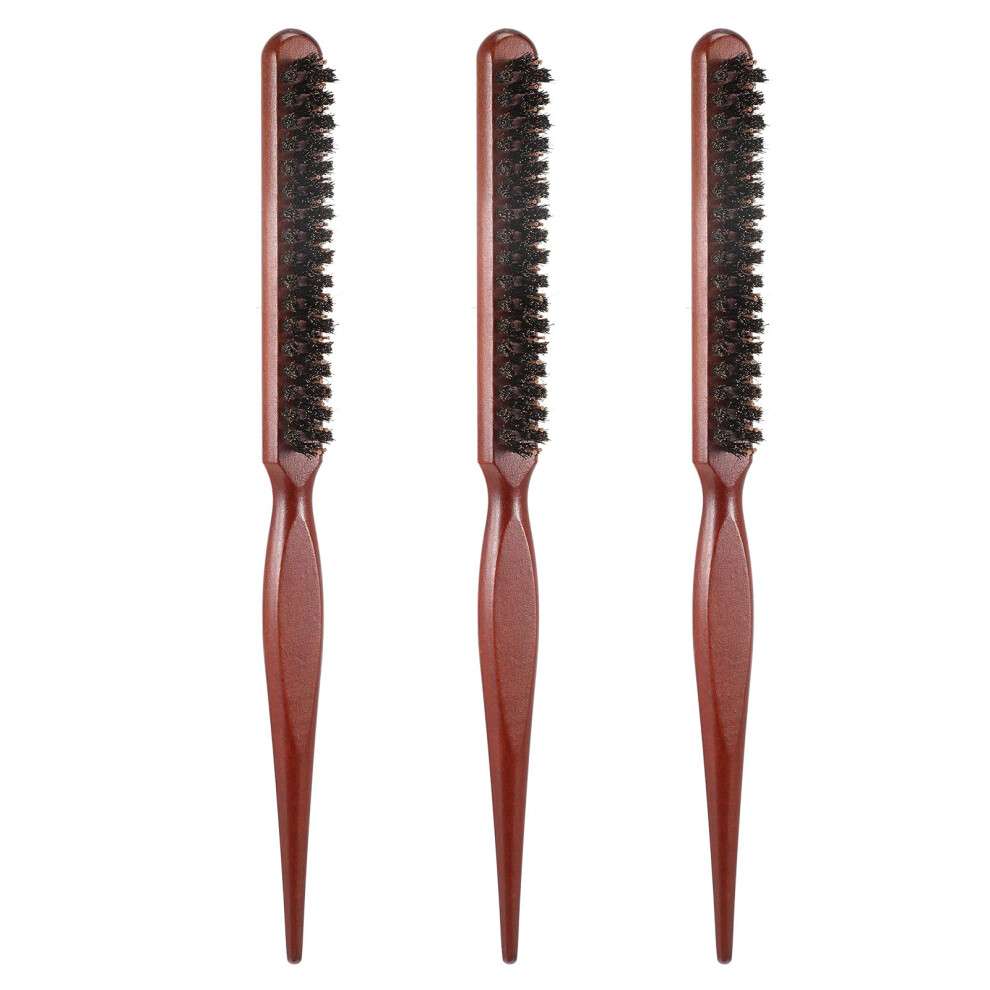 Unisex Teasing Brush Set With Rat Tail Comb For Root Volume, Precise Hair Sectioning And Edge Control