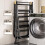 Clothes Drying Rack Foldable with Wheels, 2Tier Extendable Large Capacity Indoor Outdoor Black 4