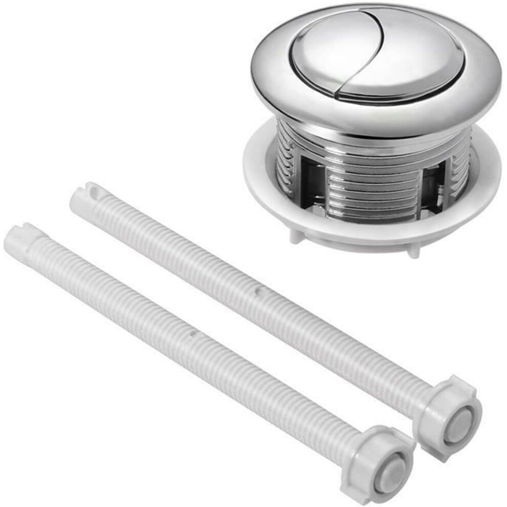 Toilet Flush Button 48Mm Dual Flush Chrome Push Kit For Universal Cistern Water Tanks 9164114943460