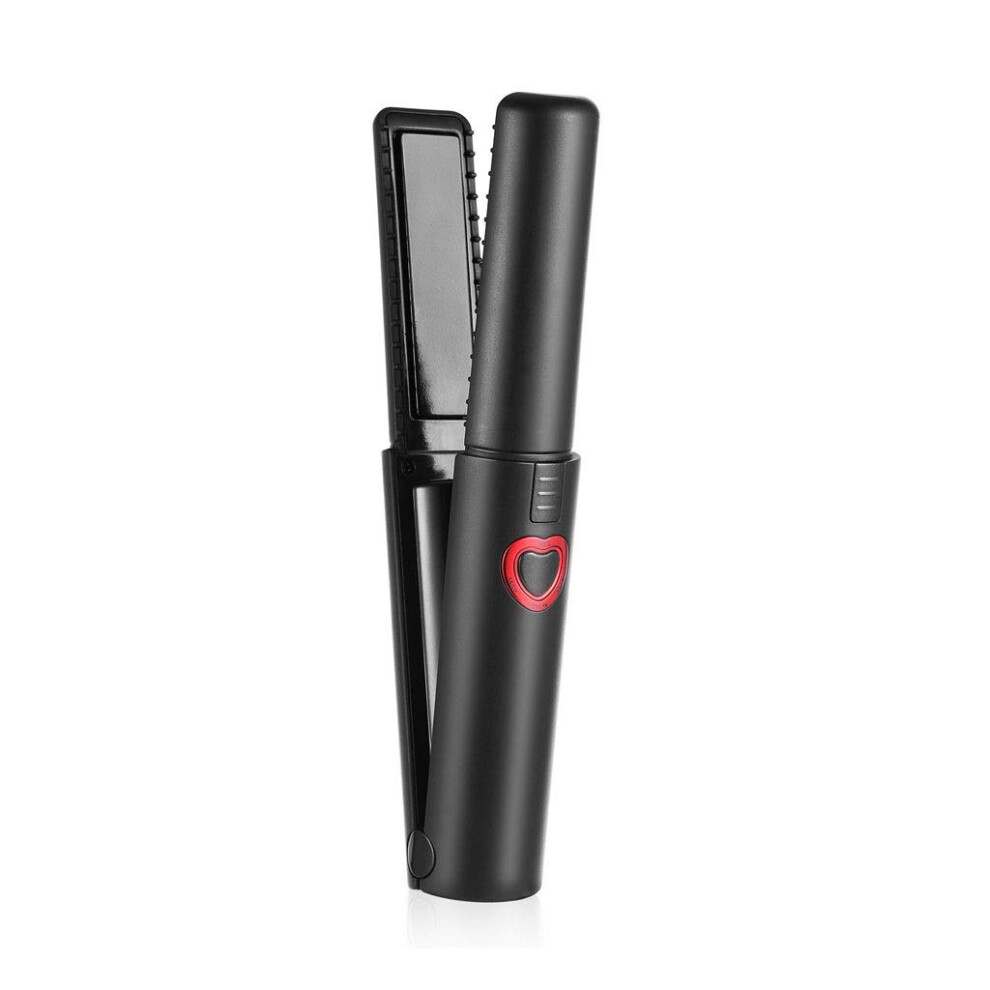 Cordless Hair Straightener USB Rechargeable Ceramic Flat Iron with Adjustable Temperature for Travel