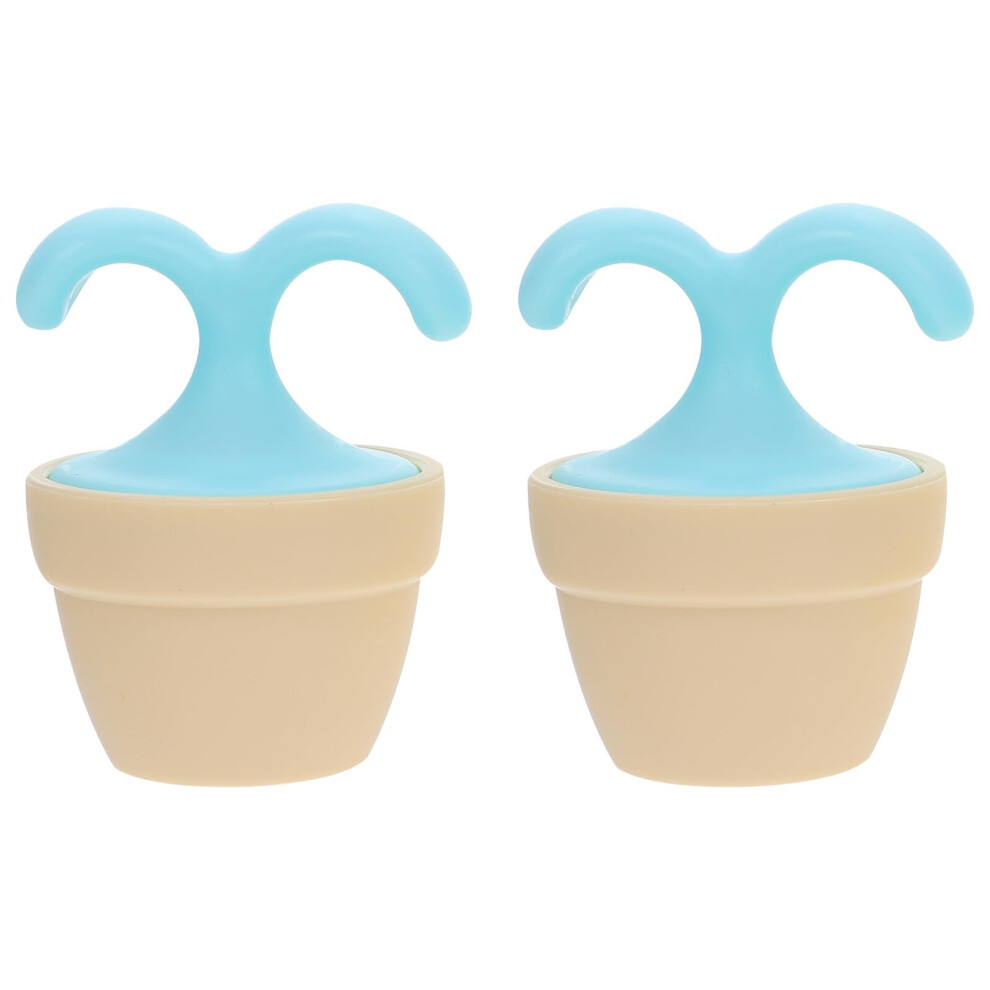 2 Pcs Blue Massage Balls Rolling Acupoint Tool for Full Body Relief with Ergonomic Grip