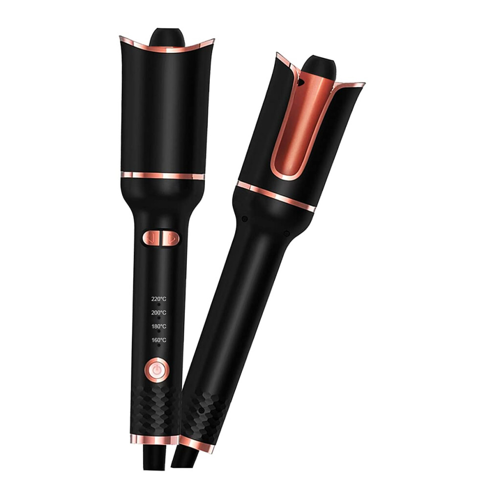Automatic Rotating Hair Curler 3/4 Inch Ceramic Curling Iron with Adjustable Heat, AntiScald Fast Heating for All Hair Types